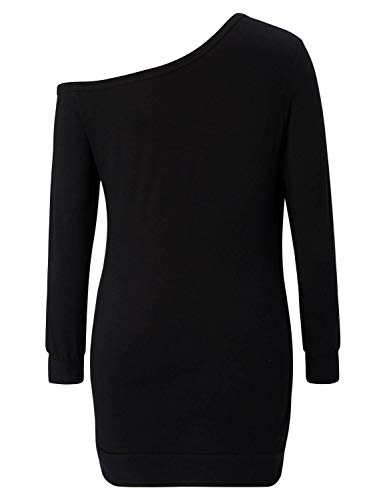Loveternal Women Halloween Off Shoulder Sweatshirt Cold Shoulder Casual Long Sleeve Dress Shirt Top M