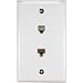 RCA RJ45/Phone and Internet Port Wall Plate - White (TPH551R)