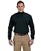 Devon & Jones Adult Sueded Cotton Jersey Mock Turtleneck L BLACK