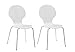 Novogratz Shell Bentwood Modern Round Chairs, White, Set of 2
