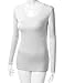Doublju Fitted Round Neck T-Shirt Top with Chest Pockets White Large