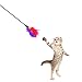 BINGPET Cat Teaser Wand Toys, 3 Pack Long Cats Wands with Bird Colorful Feathers and Bell, Kitten Full Fun Toy for Indoor Play Chase Exercise