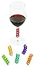 Stem Spring: Set of 6 Multicolored coil shaped Silicone Wine Glass Marker Charms by True Zoo
