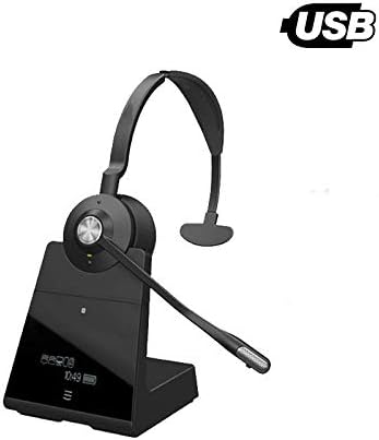 Premium Monaural Wireless Noise Cancelling Headset for PC | Desk Phone | Mobile | Compatible With Alcatel-Lucent IP Desktop Softphone