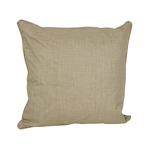 25-Inch Double-Corded Spun Polyester Square Floor Pillow With Insert  Sandstone