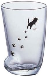 Cat's Paw Footprint Glasses 2 Sets 225ml/7.6fl Oz (Japan Import)