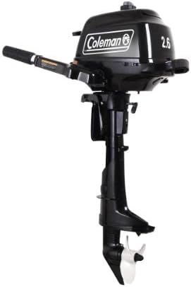 Coleman Powersports 2.6 hp Outboard Motor with Short Shaft, Black