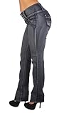 Diamante Style D700P – Plus Size High Waist Butt Lifting Stretch Boot Leg Jeans
