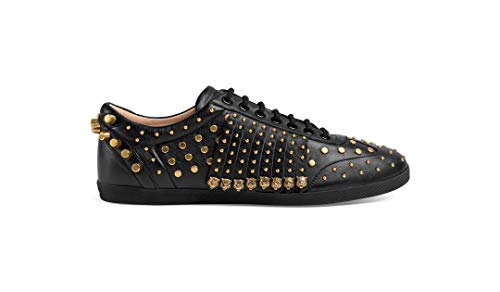 Gucci Men s Studded & Tiger Leather Fringed Sneaker, Black (Nero) (13 US / 12.5 UK)