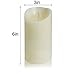 Brightsky 6in LED Ivory Real Wax Candles Flickering Flameless with Remote Control Timer Warm White 3 AAA Battery Power