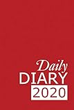 Daily Diary 2020: Red 365 Day Tabbed Journal