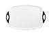 Dexas Chop & Serve Cutting Board, 12.5 by 20 inches, White with Black Handles (329-32-25)