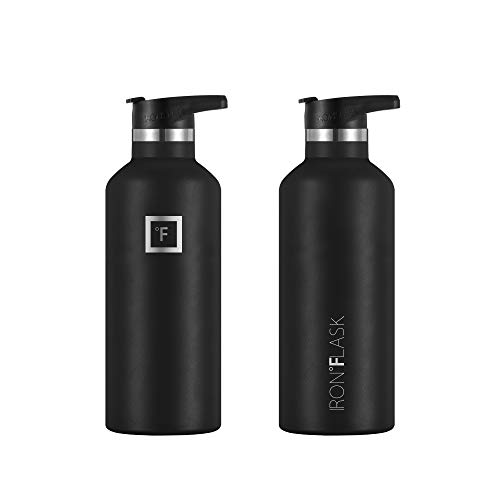 IRON °FLASK Sports Water Bottle 32 Oz, 3 Lids (Straw Lid), Leak Proof