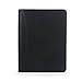 Freeprint 3 Ring Binder Portfolio with Writing Pad - PU Leather Professional Resume Padfolio Folder/Document Organizer for Interview & Business, Black