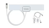 Sobetter TV Antenna 50 Mile Range Amplifier Digital HDTV Antenna Indoor with Detachable Amplified Antenna Power Supply, High Reception Performance Antenna for TV with 9.8-Feet Coax Cable - White