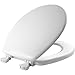 Mayfair 46EC 000 Molded Wood Toilet Seat with Lift-Off Hinges, Round, White