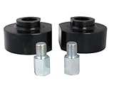 Front Leveling Kit - 2 inch Lift - 2WD Vehicles Only - Compatible with 1999-2008 Ford F250 F250 Super Duty, F350 F-350 SuperDuty, Excursion - Suspension Lower Strut Aluminum Black Spacers