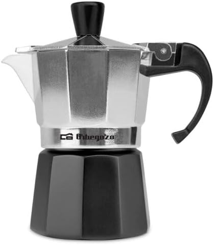 KFM 130, Cafetera Italiana, 1 taza, apta para cocina de gas, vitrocerámica y eléctricas, mango ergonómico, válvula seguridad, color negro