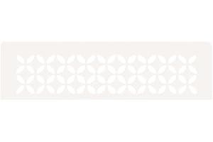 Schluter Rectangular Shelf for Prefabricated Kerdi Board SN/-SNLT Niches - 4mm Thick, Floral Design, Aluminum Material, Matte White Finish - SNS1D5MBW