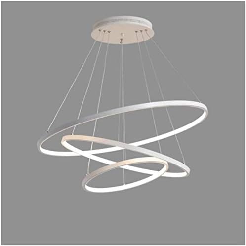 北欧のモダンなledシャンデリア リビングルームシンプルなアルミサークルシャンデリア レストランペンダントライトマルチリング照明生産 色 白色光 宅送 サイズ 30 Cm 70 50