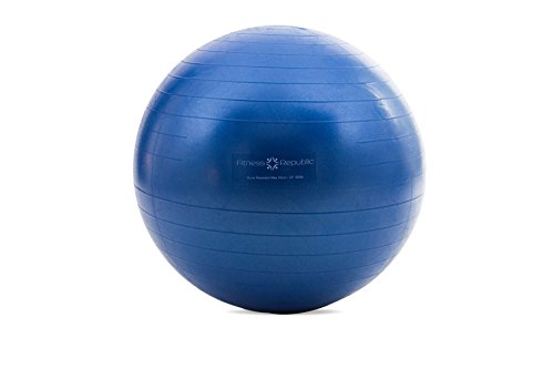 Fitness Republic 55cm Stability Ball Blue with Pump (Exercise Ball / Gym Ball) - Thumbnail 5