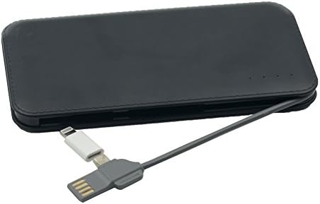 POWER BANK(Black). Portable Charger 8000mAh Built-in Micro And USB Cables External Batteries Output 2.1A For Samsung And Iphone and Most all Smartphone (Black).