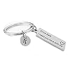 AYDOME Anneau Acier Porte Clef Couple Coeur Porte-Clés Gravure 26 Lettres Drive Safe, I Need You Here with Me Porte Clé…