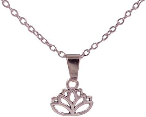 Eco Spirit Jewelry “Eco Friendly” Silver-Tone Zinc Alloy Lotus Flower Pendant Necklace 18” +2” Ext