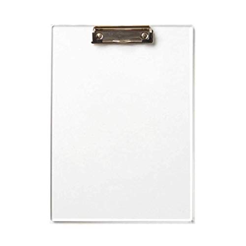HR INTERNATIONAL Transparent Acrylic Unbreakable Premium Quality Clipboards Drawing/Writing/Exam Board/Clipboard with Clip and Elastic – Sturdy, Lightweight for Office, School, College