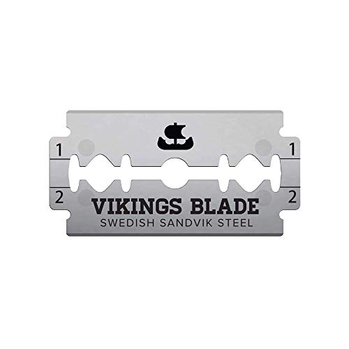 Double Edge Safety Razor Blades, Swedish Steel, 50 Count, by VIKINGS