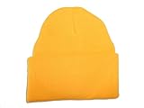 Yellow-Gold Long Beanie / Knit Ski Hat / Warm In Winter!