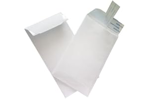 NextDay Labels #7 Coin Envelopes - 100-Pack White Peel & Seal Money Envelopes for Cash, Coins, Jewelry, or Small Parts - Dura