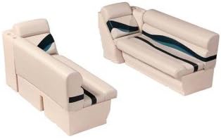 AMRW-WS14011-1730 * Wise Premier Front 50" Lounger Pontoon Package - Mocha Java - Navy - Rock Salt