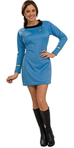 Rubie's Women's Star Trek Classic Deluxe Blue Dress, Medium