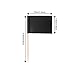 Tatuo 100 Pieces Blank Toothpick Flags Black Flag Cupcake Toppers Cheese Markers Fruit Cocktail Sticks Flag Topper for Party Cake Food Cheeseplate Appetizers