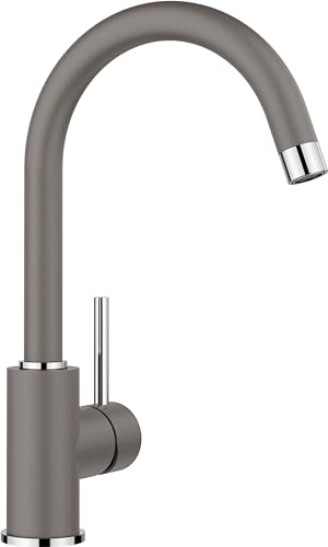 BLANCO MIDA | Küchenarmatur in vulkangrau | Hochdruck | Rückflussverhinderer | Keramik Kartusche | Gesicherte Wasserqualität & wassersparend | [10,6x1