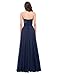 Women Satin Bridesmaid Dress Maxi Evening Prom Dresses Size 10 Navy Blue CL675-2