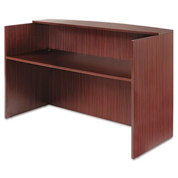 Valencia Series Reception Desk w/Counter, 71w x 35-1/2d x 44-3/4h, Mahogany