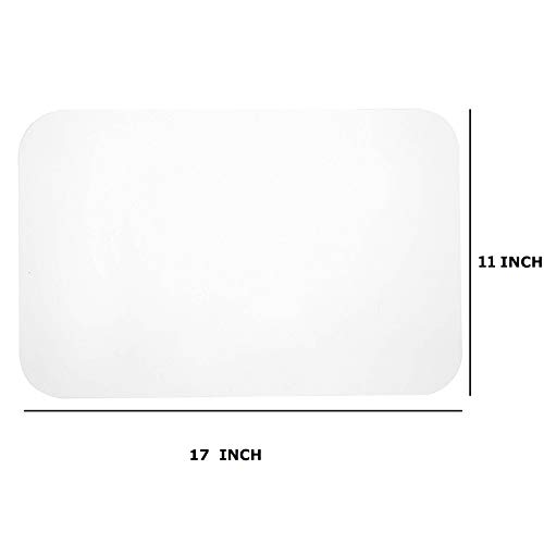 HANGJI Clear Placemats, Set of 6 Translucent Plastic Placemats