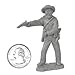 Civil War 1863 Confederate Firing Line Plastic Army Men: 16 GRAY 54mm Figures - 1:32 scale