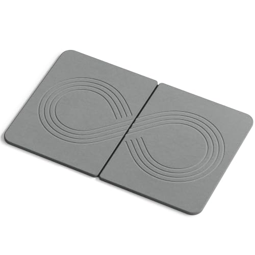 AWW Foldable Stone Bath Mat Quick Dry Shower Mat