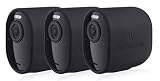 Protective Silicone Skins Compatible with Arlo Ultra & Arlo Pro 3 - Accessorize and Protect Your Arlo Camera (Black, 3 Pack)