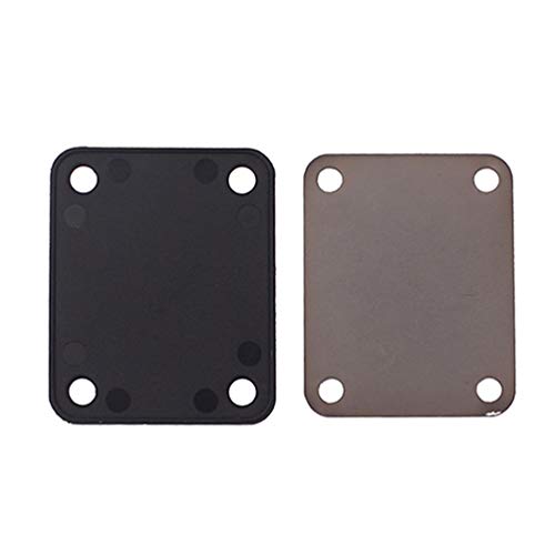 Milisten 2pcs Electric Guitar Neck Plates with 4pcs Screws for Strat Tele Guitar Jazz Bass Replacement Parts Accessories (Brass)