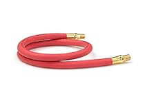 TEKTON 46332 3/8-Inch I.D. by 3-Foot 250 PSI Rubber Lead-In Air Hose with 1/4-Inch MPT Ends