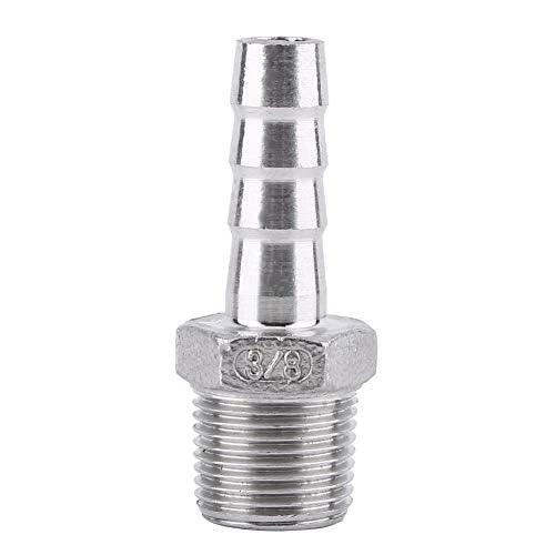 1 x SS304 Stainless Steel Barbed Hose Connector with Thread Adaptor DFE Tail Pipe 1/8~3/4
