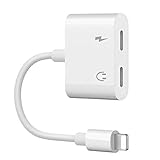 Headphone Adapter Charger Adapter 3.5mm Square Jack Dongle Adapter Earphone Aux Audio & Charge