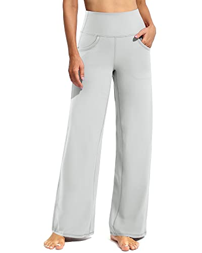 Promover Wide Leg Pants Woman Yoga Pants with Pockets Stretch Loose Casual Lounge Sweatpants Petite/Regular/Tall