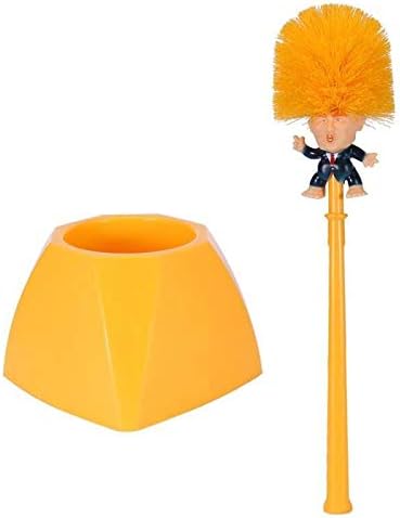 Trade Horse Donald Trump Toilet Brush Funny Cleaner Scrubber Trump Toilet Bowl Brush with Holder,Gag Gift Doll for Bathroom Deep Cleaning Make Your Toilet Great Again