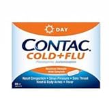 Contac Cold + Flu,  Maximum Strength Non-drowsy Formula, 24  Caplets,  (Pack of 2)