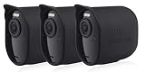 Protective Silicone Skins with Sunroof Compatible with Arlo Ultra & Arlo Pro 3 - Accessorize and Protect Your Arlo Camera (Black, 3 Pack)